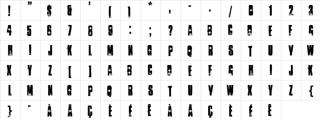 ambulance shotgun Regular  glyph index