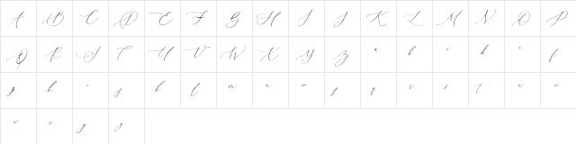 Senja Mentari Regular  glyph index