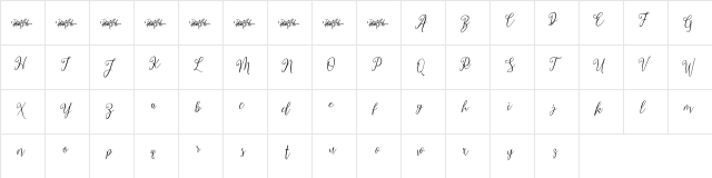 dimmya demo Regular  glyph index