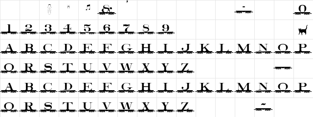 Bogi Yogi Regular  glyph index