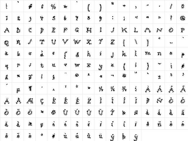 Babine Wave  glyph index