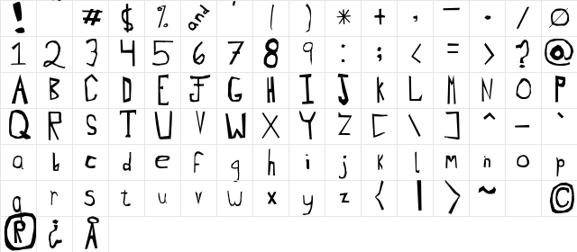 Lake Kegonsa crappy  glyph index