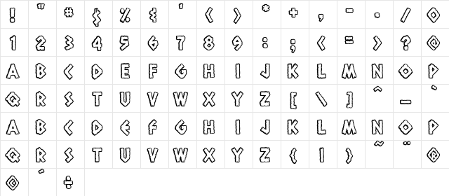 CCExterminate Regular  glyph index
