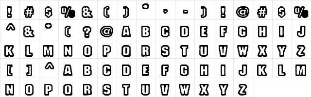 Fanatika One Regular  glyph index
