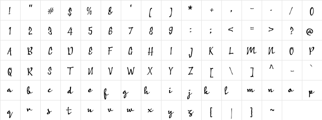 a Ambyar Sobat Regular  glyph index