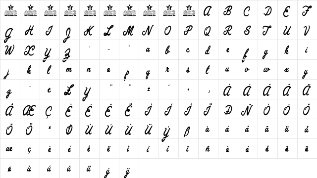 Wall Paper Personal Use Regular  glyph index