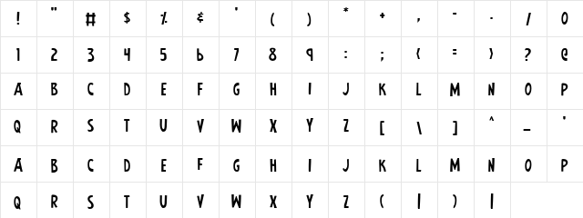 Earth's Mightiest Jumbled Jumbled  glyph index