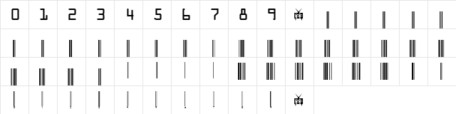 code xero v3c  glyph index