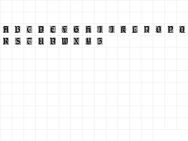CarrickCaps Caps Regular  glyph index