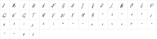 Bestro Free Regular  glyph index