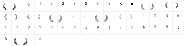 Youbilee Regular  glyph index