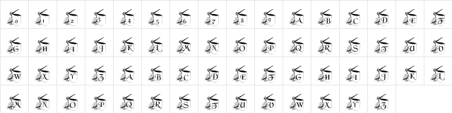 pf_pelican1 Regular  glyph index