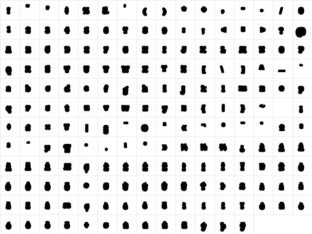 Giant Head Two OT Regular  glyph index