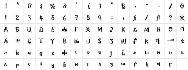 X_Joker Normal  glyph index