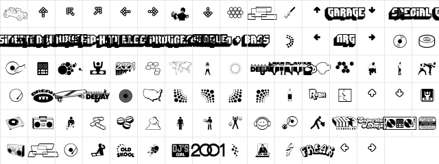 Deejay Supreme Regular  glyph index