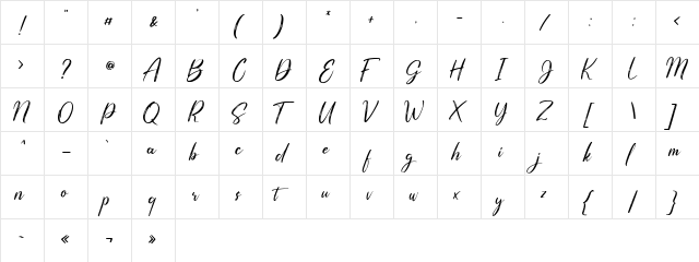 Sphere Regular  glyph index