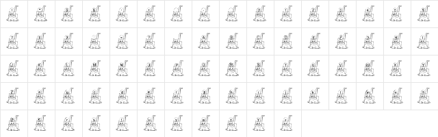 New Regular  glyph index