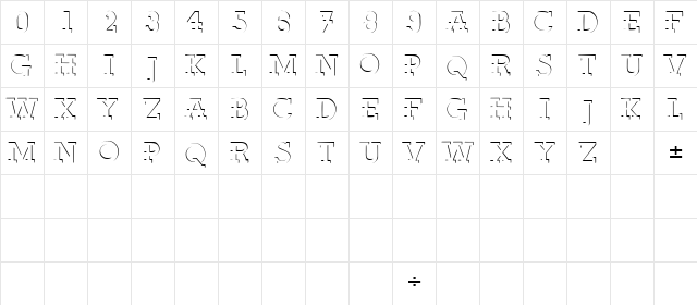FabDecoCapsSSK Regular  glyph index