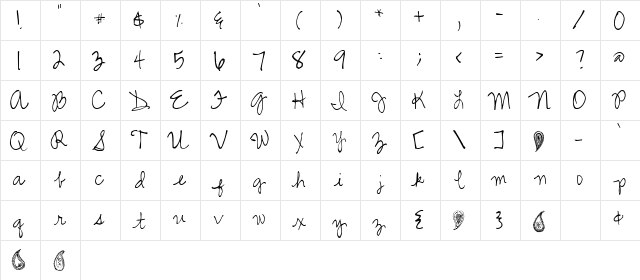 2Peas Paisley Regular  glyph index