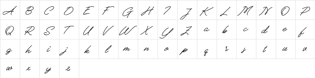 Reffinaya FREE Regular  glyph index