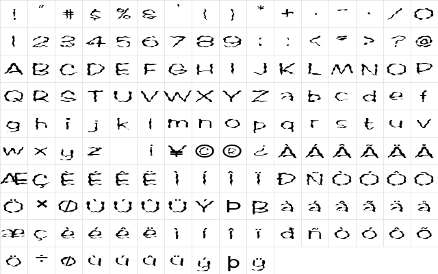 FZ HAND 2 WAVEY EX Normal  glyph index