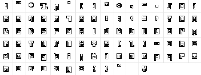 BM spiral A13  glyph index