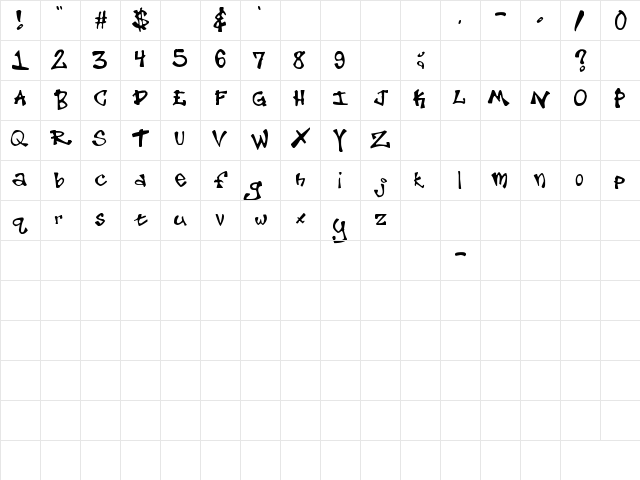 Put Another One In Regular  glyph index