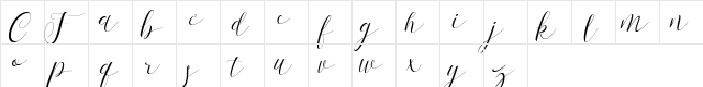 First Choice DEMO Regular  glyph index