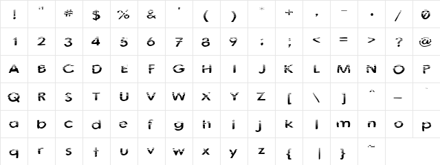 Neighbourhood Regular  glyph index
