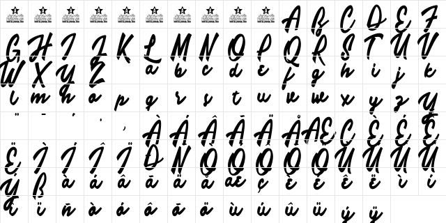 Limousines Personal Use Regular  glyph index