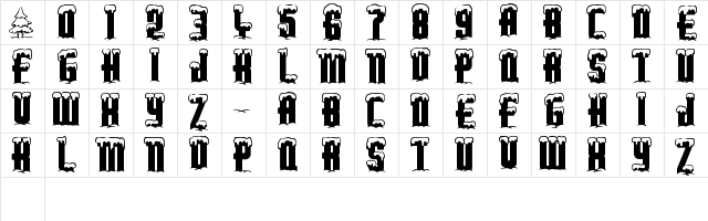 Merry Xmas Regular  glyph index