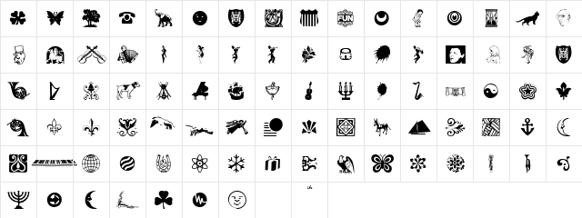 DavysOtherDingbats Normal  glyph index
