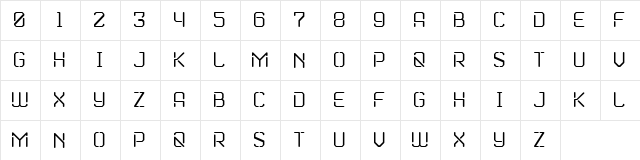 Marske Regular  glyph index