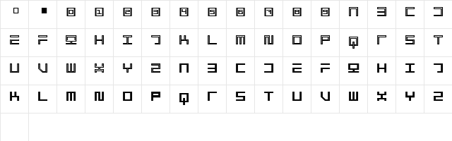 Oggi Regular  glyph index