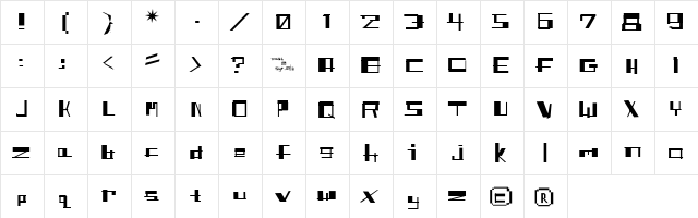Shitfont Regular  glyph index