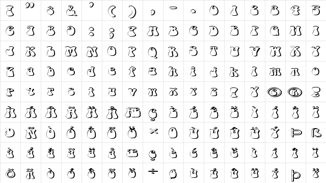 FZ JAZZY 14 3D EX Normal  glyph index