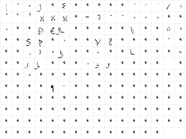 FalafelRegularExpert Regular  glyph index
