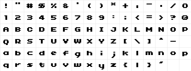 04b11 Regular  glyph index