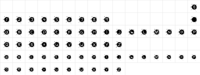Drop Top Regular  glyph index