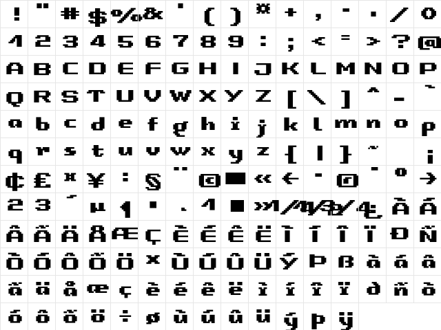 LomoCopy LT Std Black Regular  glyph index