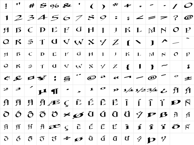 GoalSetterPlus67 Regular  glyph index