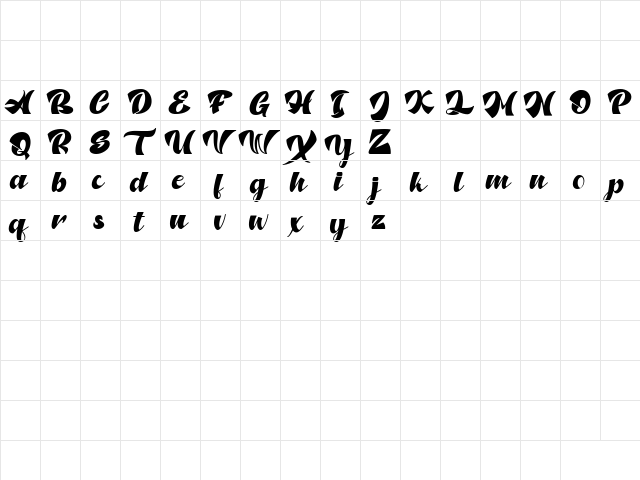 North Blue Regular  glyph index