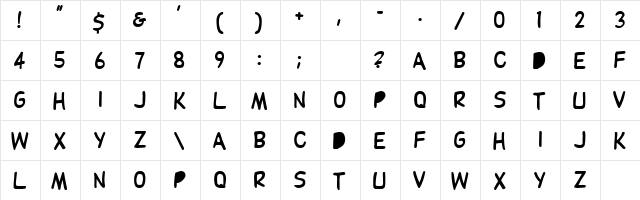 OxbowCaps Bold  glyph index