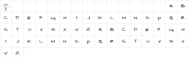 Damned Architect Regular  glyph index