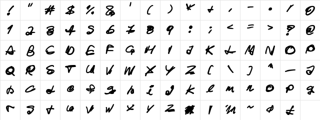 Ghost House Regular  glyph index