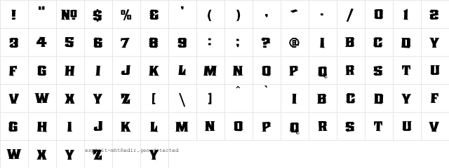 LHF Old Stock 1 Regular Regular  glyph index