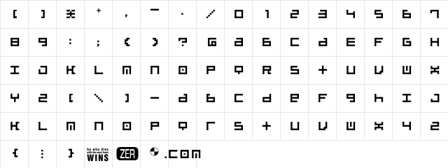 Beatbox Regular  glyph index