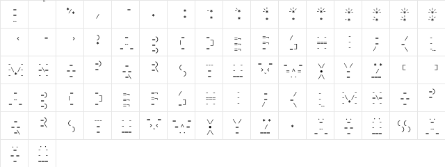 MMMteurs Real  glyph index