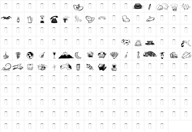 DF Inspirations One Regular  glyph index