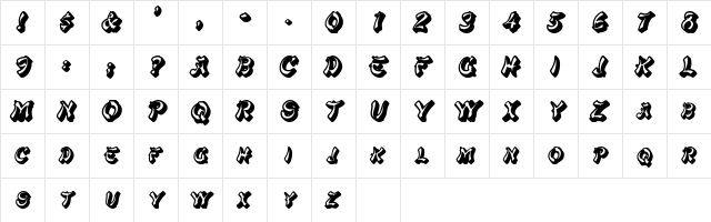 PagodaSCapsSSK BoldItalic  glyph index